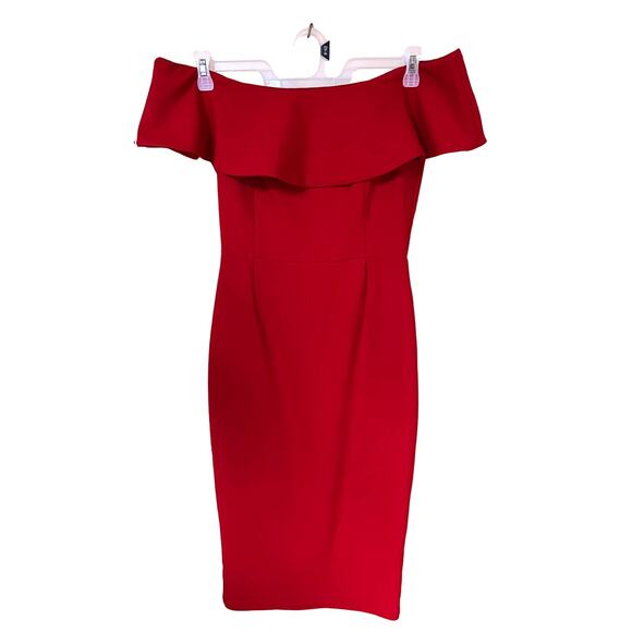 Zara Dress Womens Small Wiggle Bodycon Red Valentine's Day Sexy Jessica Rabbit - Picture 1 of 10